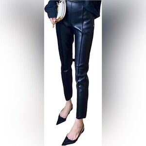 Slim Leg Faux Leather Pants